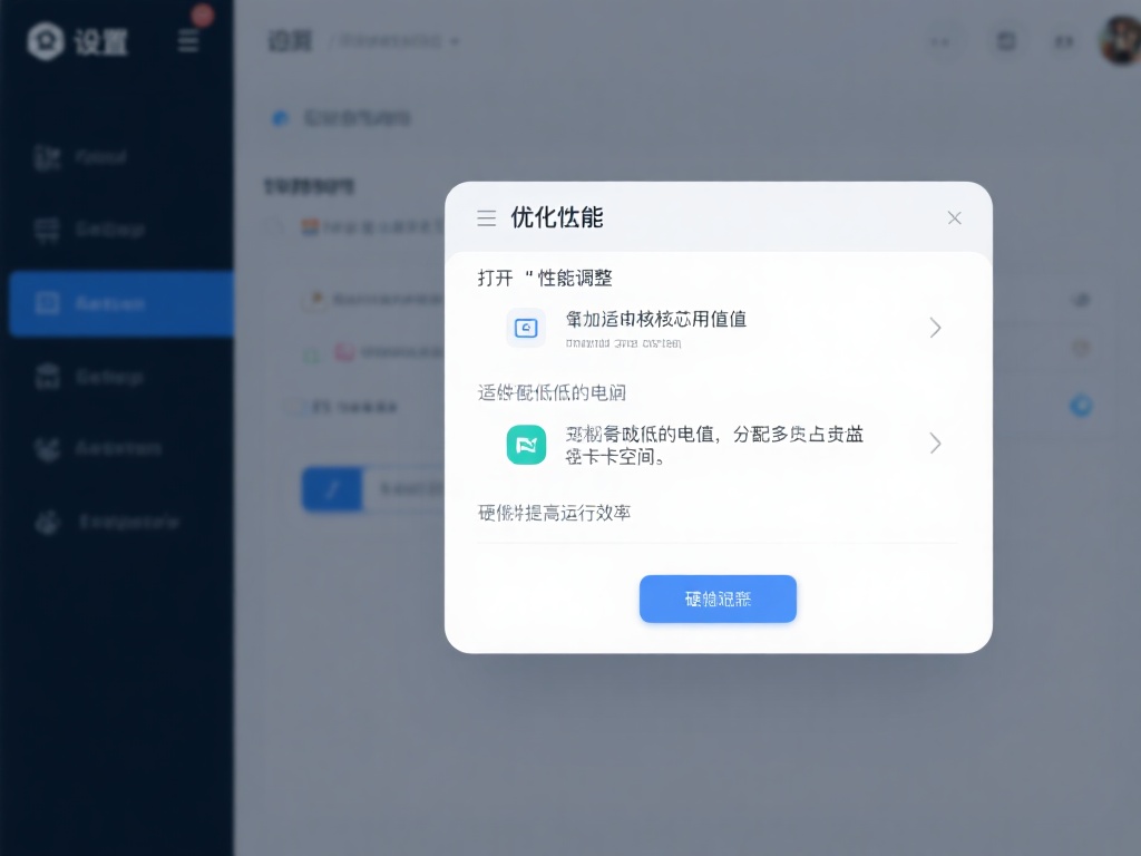 优化性能
在“设置”选项中，打开“性能调整”菜单
